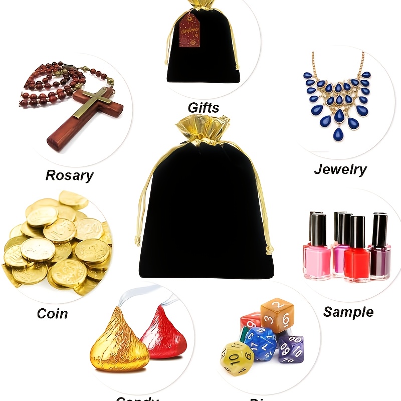 30pcs Custom Velvet Drawstring Gift Bags
